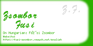 zsombor fusi business card